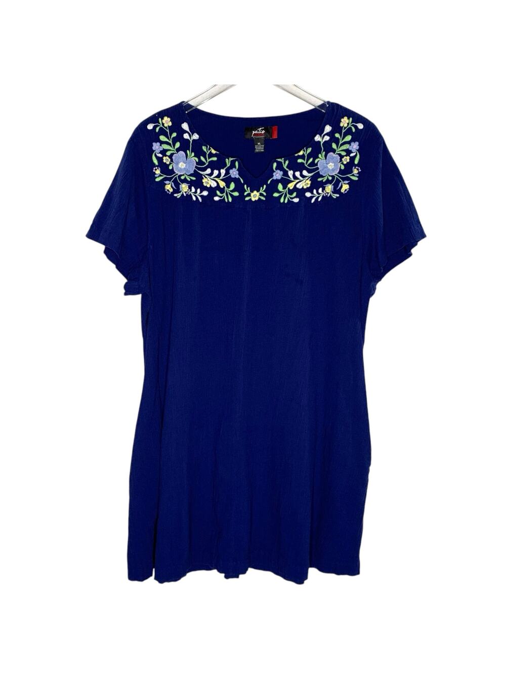 Patio Casuals by Cabernet XL MuMu Lounge House Embroidery Blue House Coat